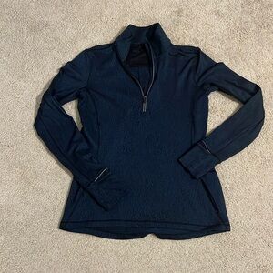 Lululemon dark teal quarter zip top with thumb holes